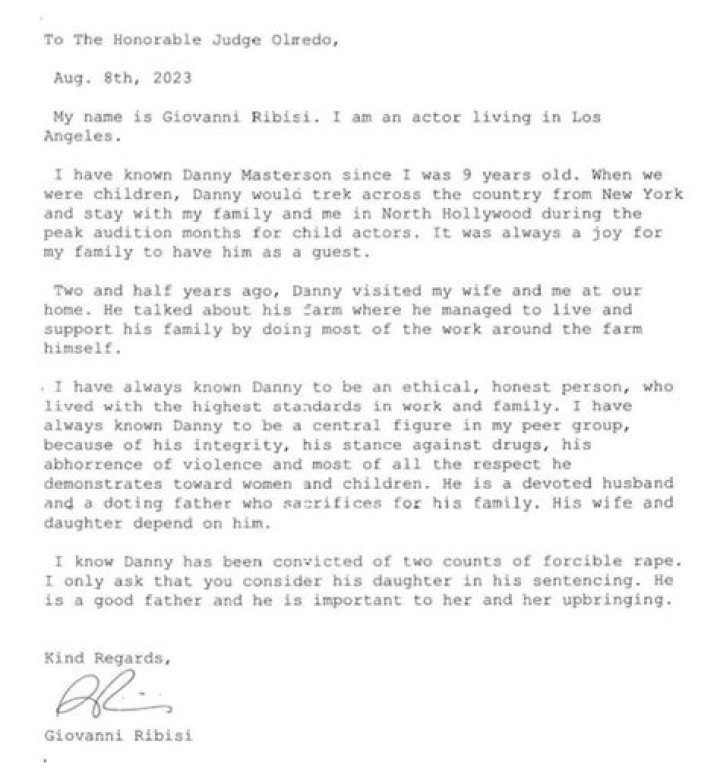 Ashton Kutcher & Mila Kunis wrote letters of support for rapist Danny Masterson