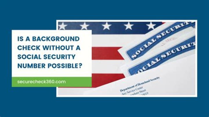 Can background check be done without social security number?