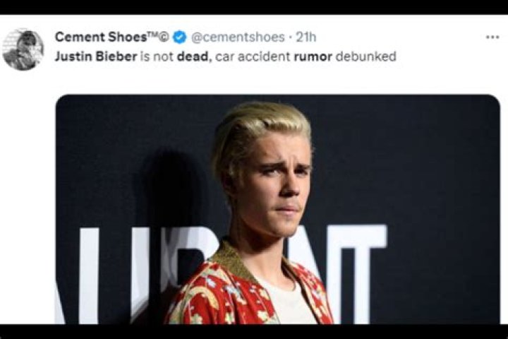 Did Justin Bieber die in a car crash? Viral article debunked