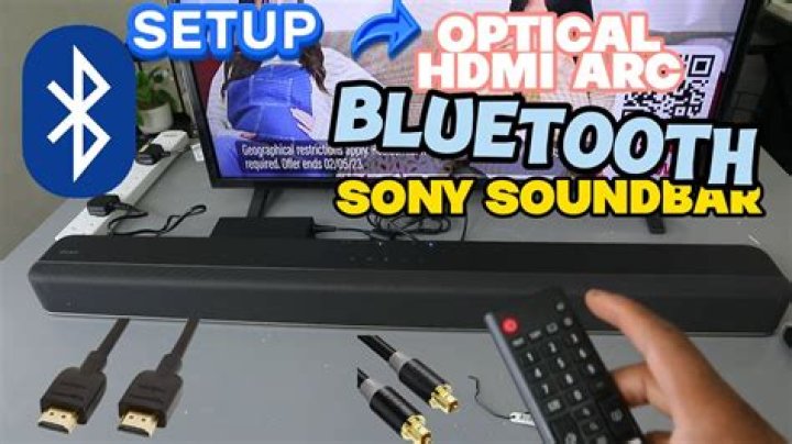 How do I hook up a Sony soundbar to my TV?