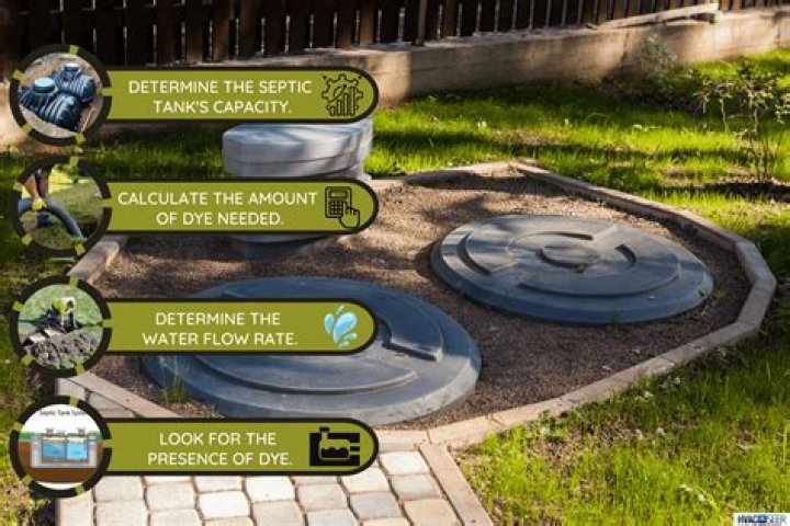 How do you do a dye test on a septic system?