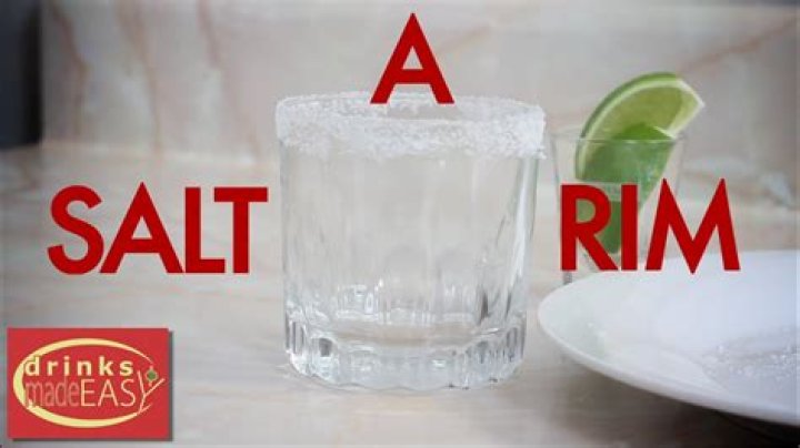 How do you get salt to stick to the rim of a glass?