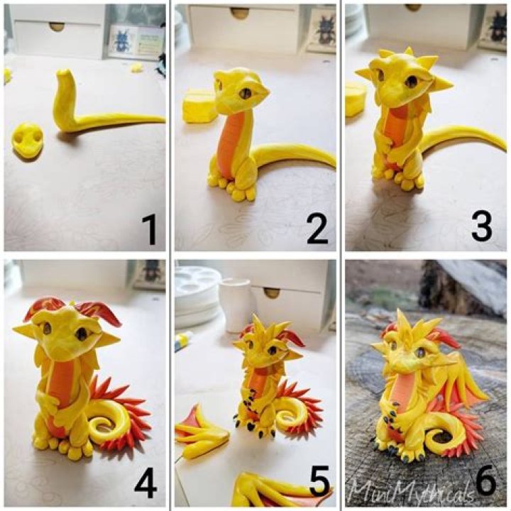 How do you make a clay dragon step by step?