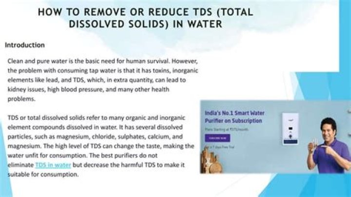 How do you remove TDS from pool water?