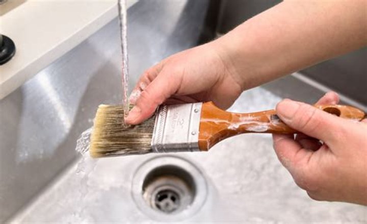 Is it safe to clean paint brushes in the sink?