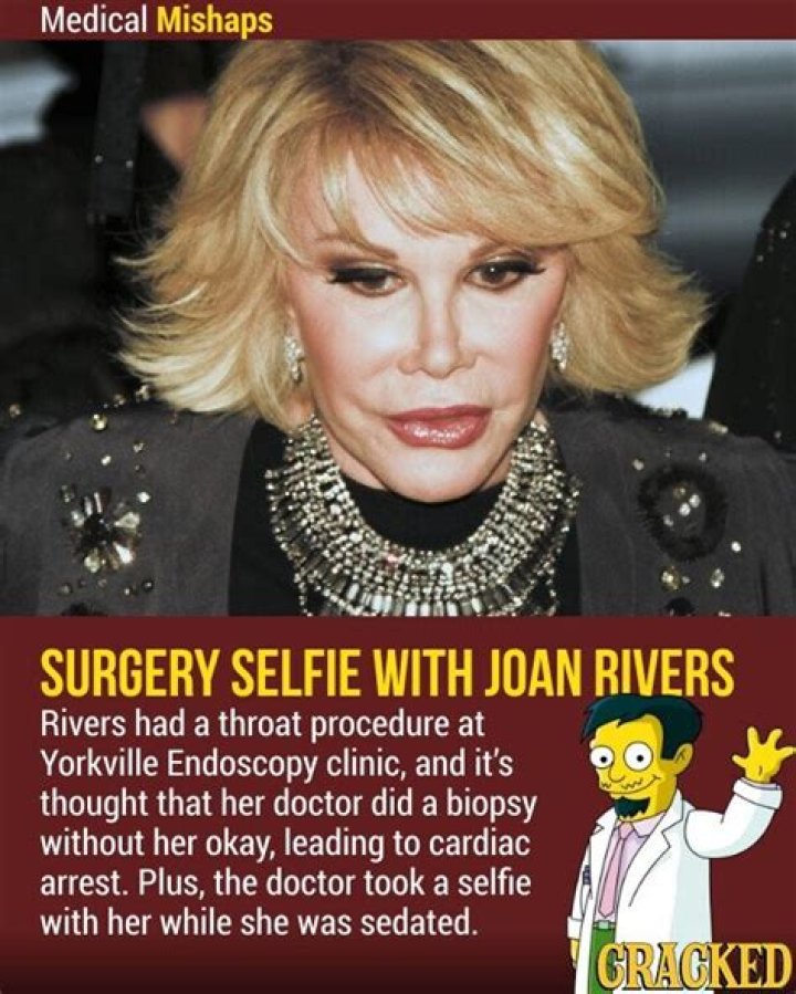 Joan Rivers’ Doctor Took a Selfie Before Her Cardiac Arrest