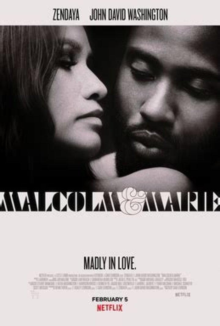 Was Malcolm and Marie filmed entirely in black and white?
