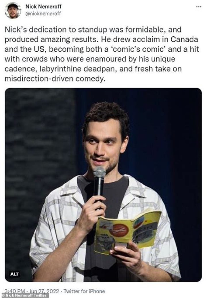 
Nick Nemeroff Obituary, What was Nick Nemeroff Cause of Death? 