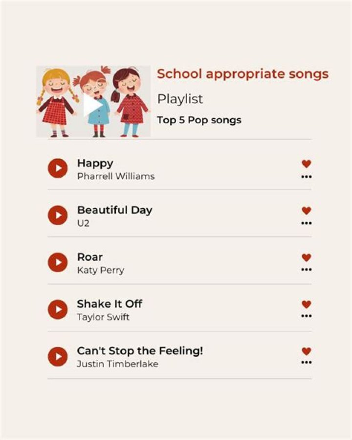What are school appropriate songs?