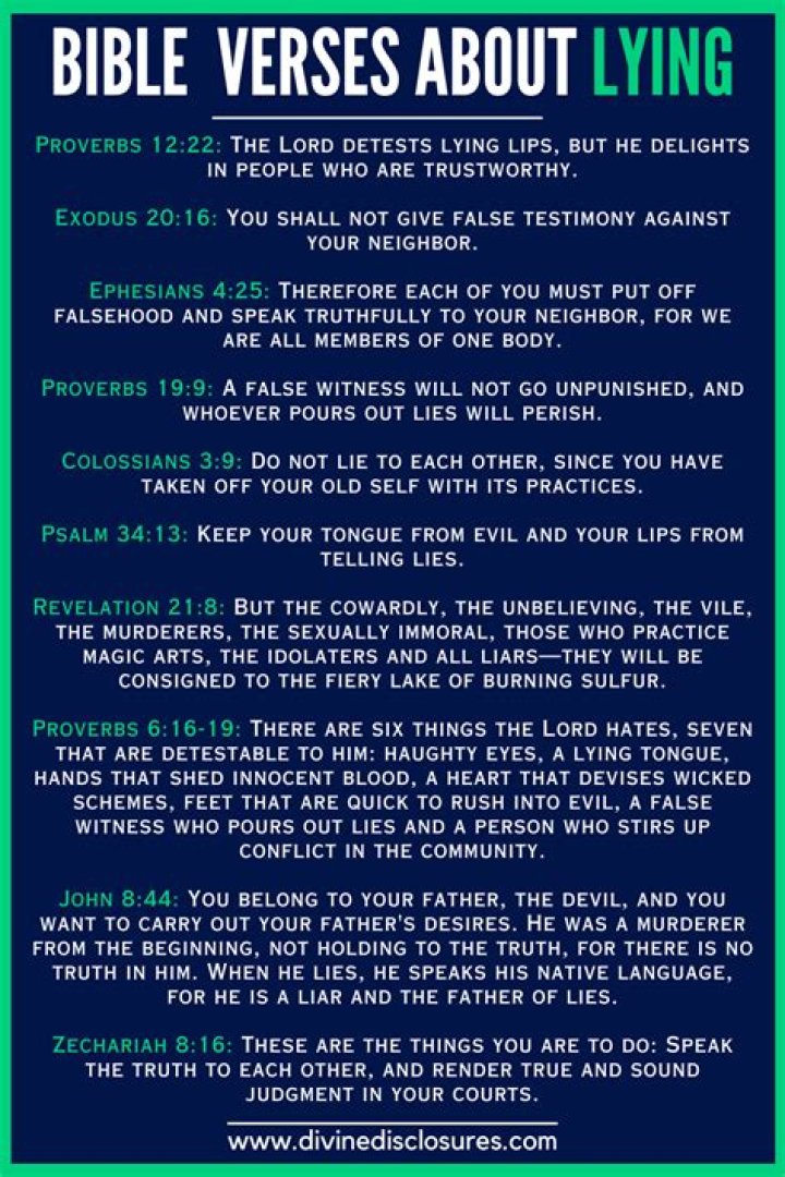 What are some Bible verses about lying?