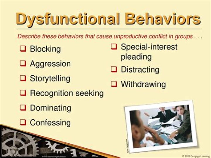What are some examples of dysfunctional behavior?