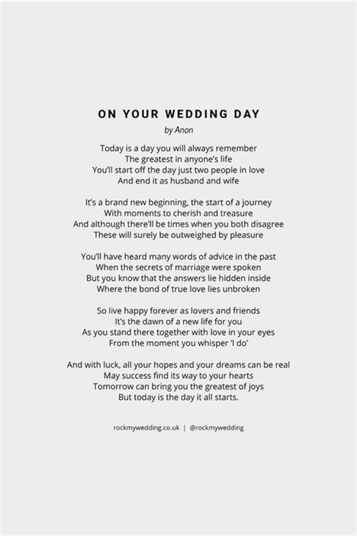 What do you say to your mom on your wedding day?