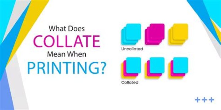 What does collate mean for copies?