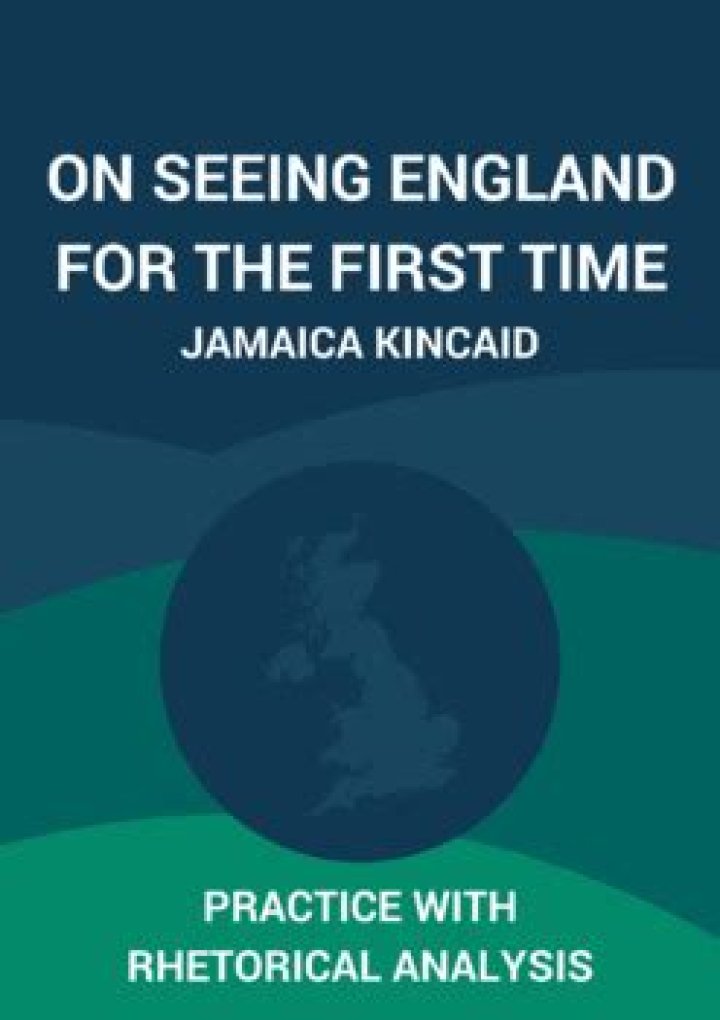What is ironic about the title on seeing England for the first time?