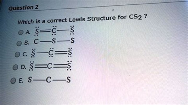 What is the correct Lewis structure for cs2?