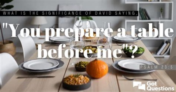 What is the significance of David saying, “You prepare a table before me” (Psalm 23:5)?