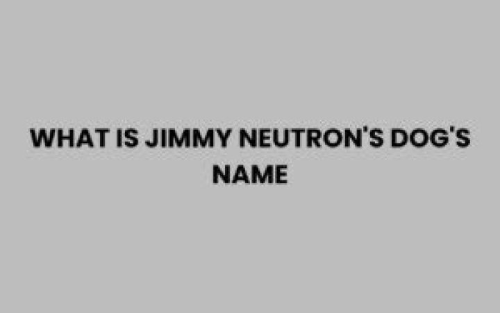 What’s Jimmy Neutron’s dog’s name?