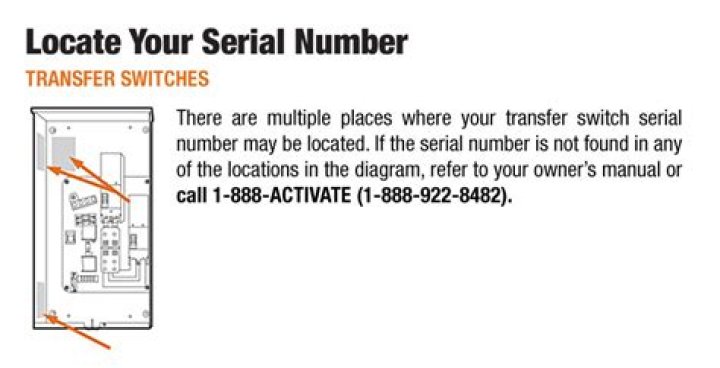 Where is the serial number on my Generac generator?