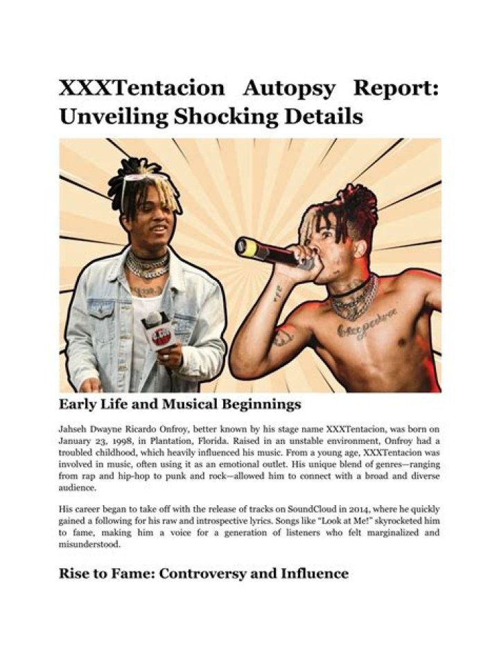 Reddit: Xxxtentacion Autopsy Report And Photos – Death Cause And Case Details