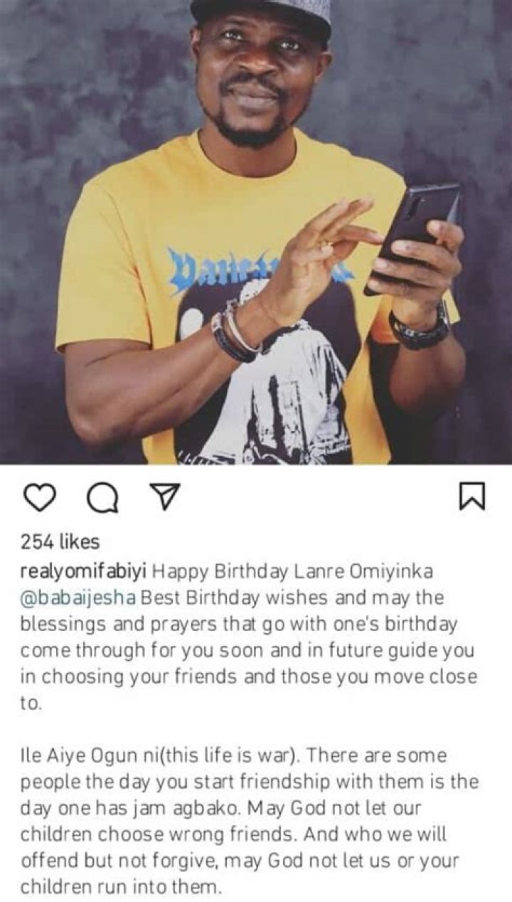 
Yomi Fabiyi Says Powerful Prayer For Baba Ijesha On His Birthday 